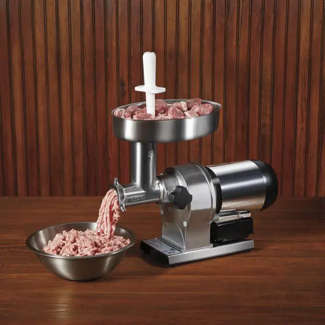Alt view image 4 of 5 - WestonSupply 09-0501-W Silver Butcher Series #5 Meat Grinder - .35 HP