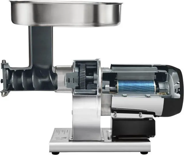 Alt view image 2 of 5 - WestonSupply 09-0801-W Silver Butcher Series #8 Meat Grinder - .5 HP