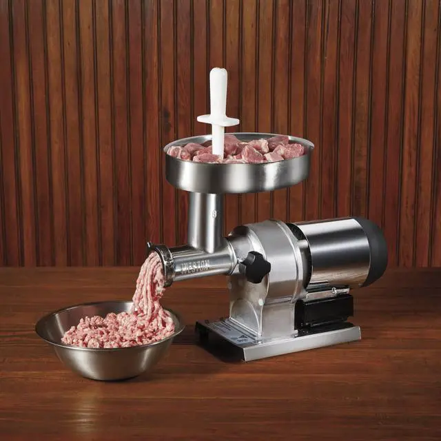 Alt view image 4 of 5 - WestonSupply 09-0801-W Silver Butcher Series #8 Meat Grinder - .5 HP