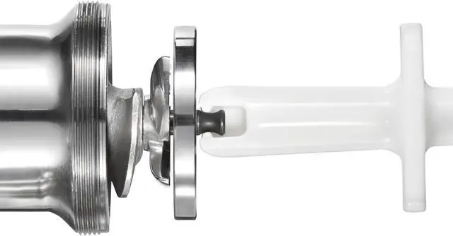 Alt view image 6 of 6 - WestonSupply 09-2201-W Silver Butcher Series #22 Meat Grinder - 1 HP