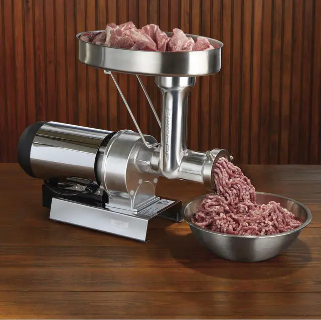Alt view image 6 of 6 - WestonSupply 09-3201-W Silver Butcher Series #32 Meat Grinder - 1.5 HP