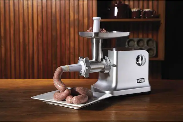 Alt view image 4 of 6 - The Weston® #12 Electric Meat Grinder & Sausage Stuffer - 750 watt  -1 hp motor 120 V
