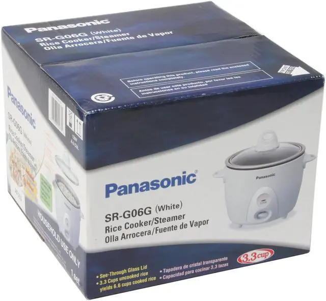 Alt view image 6 of 6 - Panasonic SR-G06G White Rice Cooker