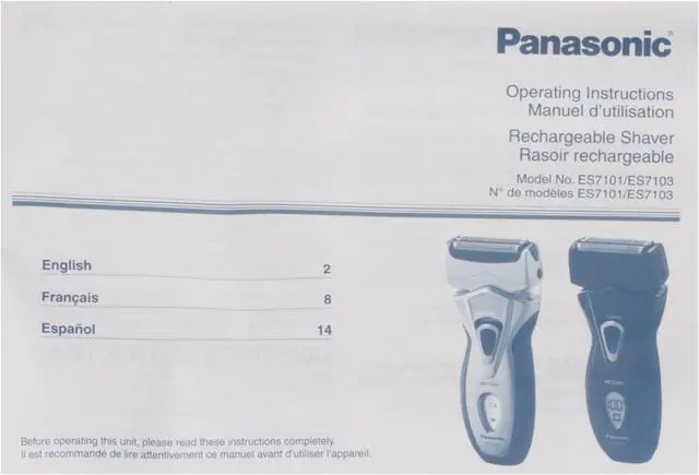 Alt view image 11 of 15 - Panasonic ES7103K Pro-Curve Wet/Dry Shaver with Triple Blade