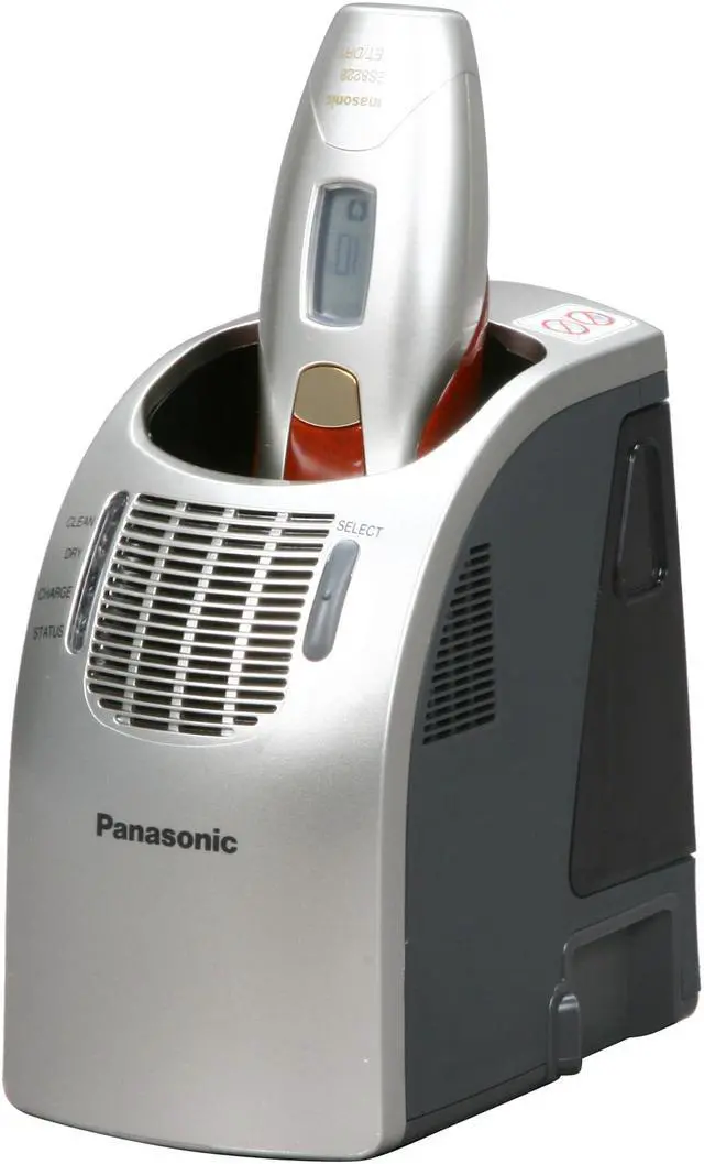 Alt view image 8 of 11 - Panasonic Vortex Shaver with Nanotech Blades, Wood & Gold Accents, Wet/Dry Technology, HydraClean System, Pivot Action Selector and Turbo Cleaning Mode ES8228S