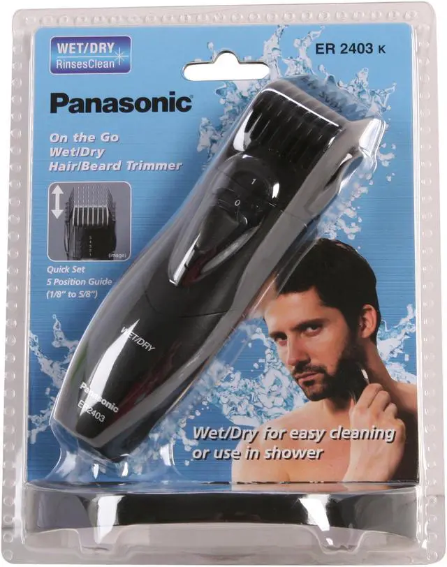 Alt view image 7 of 7 - Panasonic Wet/Dry Hair and Beard Trimmer with Quick Set 5 Position Guide and High Performance Blades ER2403K