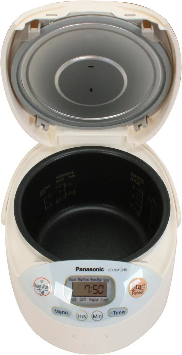 Alt view image 8 of 13 - Panasonic SR-MM10NS-W Neuro Fuzzy Electronic Rice Cooker / Warmer