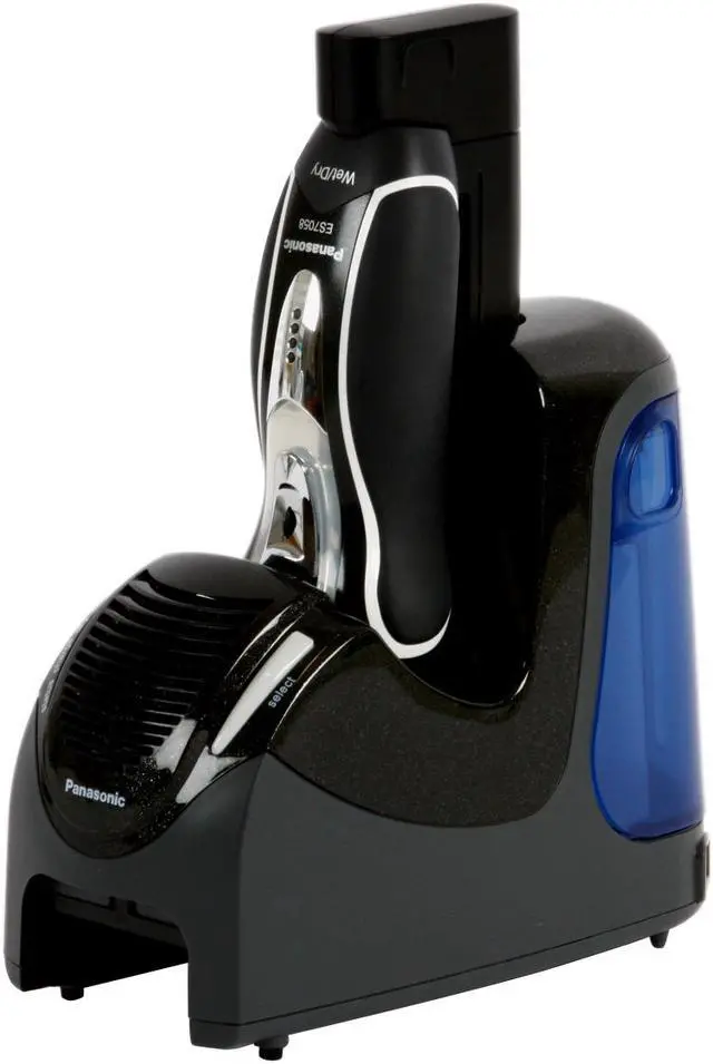 Alt view image 7 of 10 - Panasonic ES7058S Vortex Triple Head HydraClean System Men's Trimmer