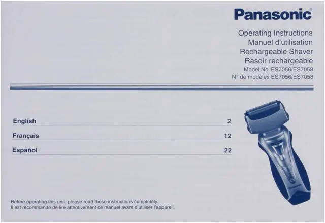 Alt view image 9 of 10 - Panasonic ES7058S Vortex Triple Head HydraClean System Men's Trimmer