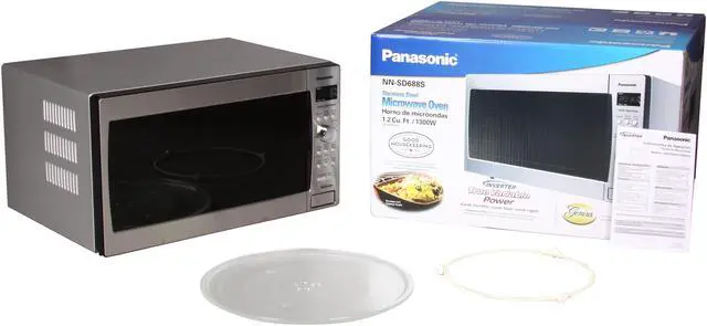 Alt view image 6 of 6 - Panasonic 1300 Watts Prestige Sensor Microwave Oven NN-SD688S Sensor Cook Stainless Steel