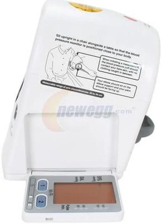 Alt view image 3 of 7 - Panasonic EW3152W Upper Arm Blood Pressure Monitor with Elbow Support and Large LCD Display