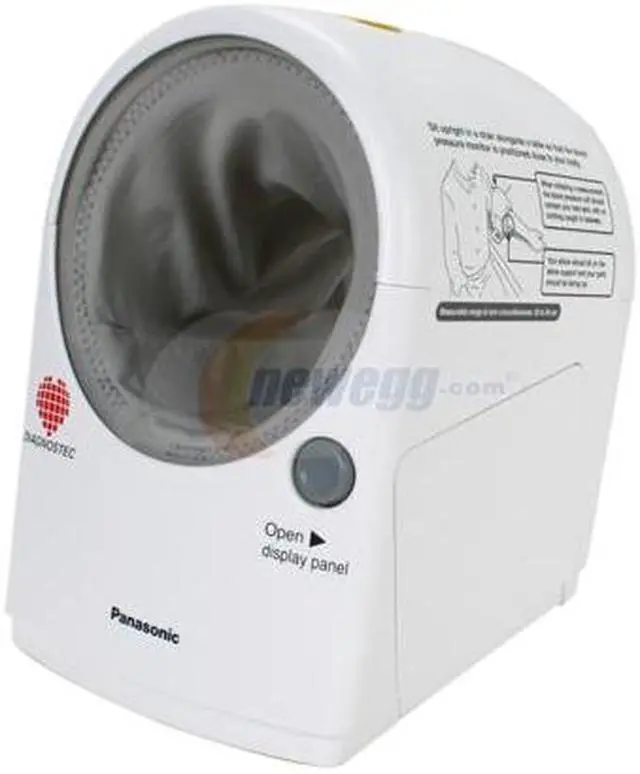 Alt view image 6 of 7 - Panasonic EW3152W Upper Arm Blood Pressure Monitor with Elbow Support and Large LCD Display