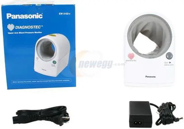 Alt view image 7 of 7 - Panasonic EW3152W Upper Arm Blood Pressure Monitor with Elbow Support and Large LCD Display