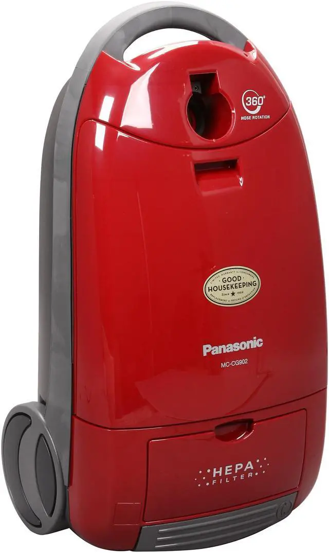 Alt view image 3 of 14 - Panasonic MC-CG902 Canister Vacuum with HEPA Filter Burgundy