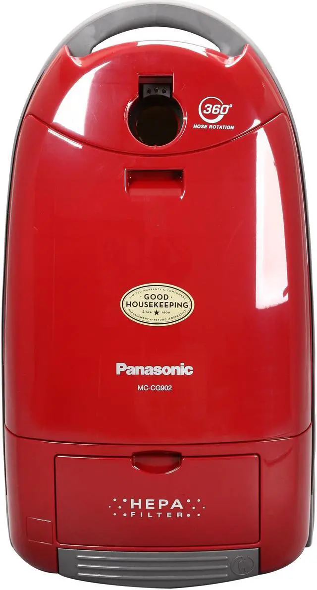 Alt view image 4 of 14 - Panasonic MC-CG902 Canister Vacuum with HEPA Filter Burgundy