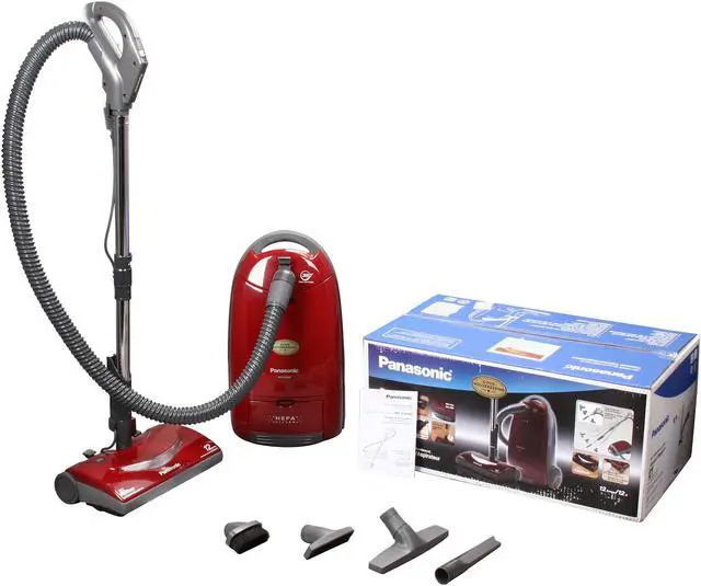 Alt view image 14 of 14 - Panasonic MC-CG902 Canister Vacuum with HEPA Filter Burgundy