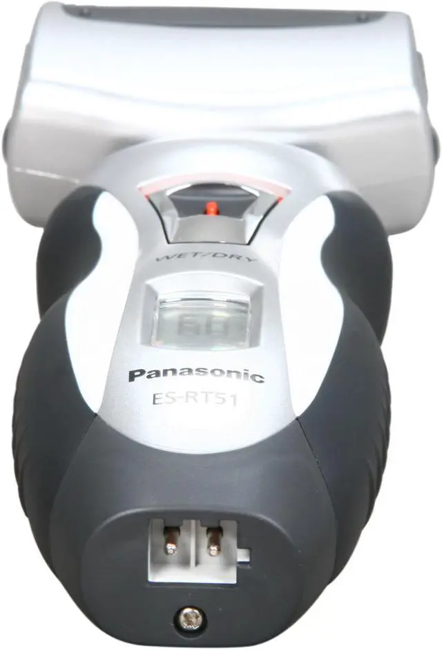 Alt view image 7 of 8 - Panasonic Wet/Dry Pivoting Head Shaver, with 3-Blade Cutting System, 30° Nanotech blades, 10,000 RPM, LCD, and Pop-up Trimmer ES-RT51-S