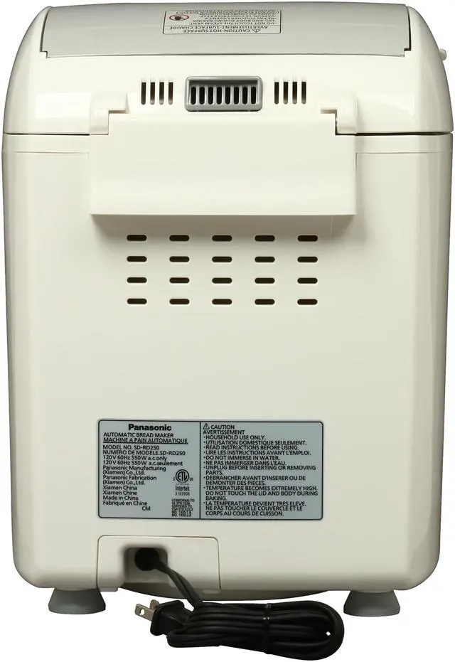 Alt view image 4 of 7 - Panasonic SD-RD250 Automatic Bread Bakery with Fruit / Nut Dispenser