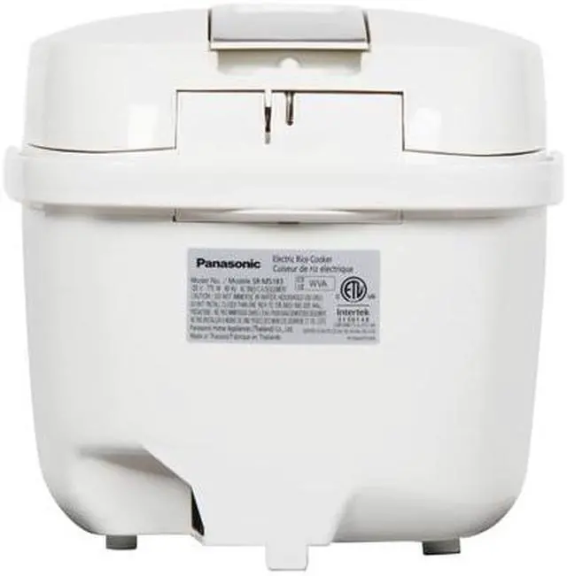 Alt view image 5 of 8 - Panasonic SR-MS183 White w/ stainless trim Microcomputer Controlled Fuzzy Logic 10 Cups (Uncooked)/20 Cups (Cooked) Rice Cooker