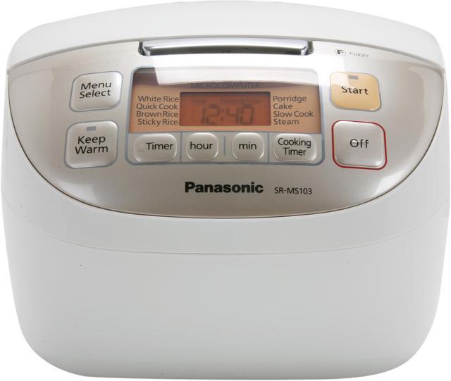 Panasonic SR-MS103 5-Cup Electric Rice Cooker 12hr Warmer Vegetable Steamer
