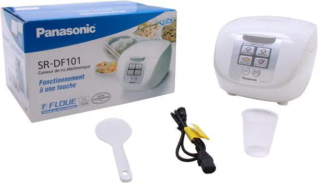Alt view image 6 of 6 - Panasonic SR-DF101 Microcomputer Controlled Fuzzy Logic 5 Cups (Uncooked)/10 Cups (Cooked) Rice Cooker with One Touch Cooking