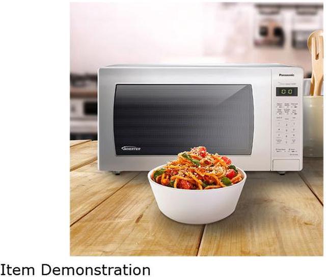 Alt view image 4 of 10 - Panasonic 1.6 Cu. Ft. Countertop Microwave Oven with Inverter Technology, White NN-SN736W