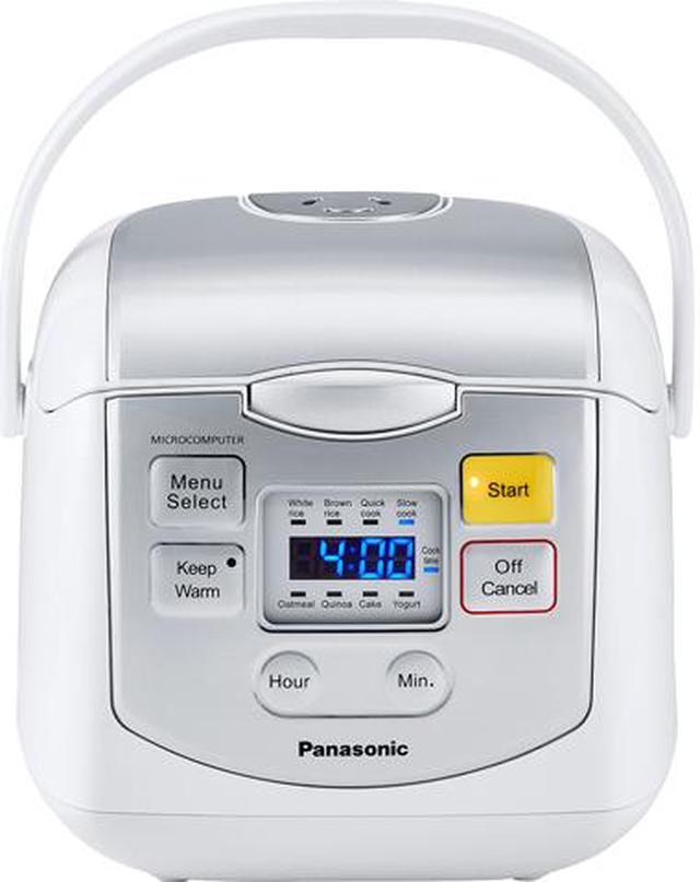 Panasonic SR ZC075W Silver White 4 Cups uncooked Microcomputer Controlled Rice Cooker White Silver Newegg