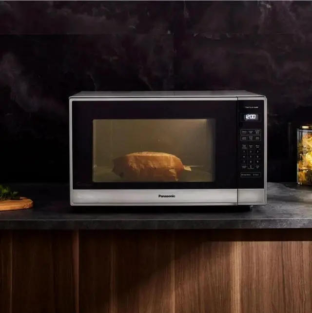 Alt view image 6 of 12 - Panasonic 2.2-cu. ft. 1250W Countertop Microwave with Inverter Technology, Stainless Steel (NN-SN95HS)
