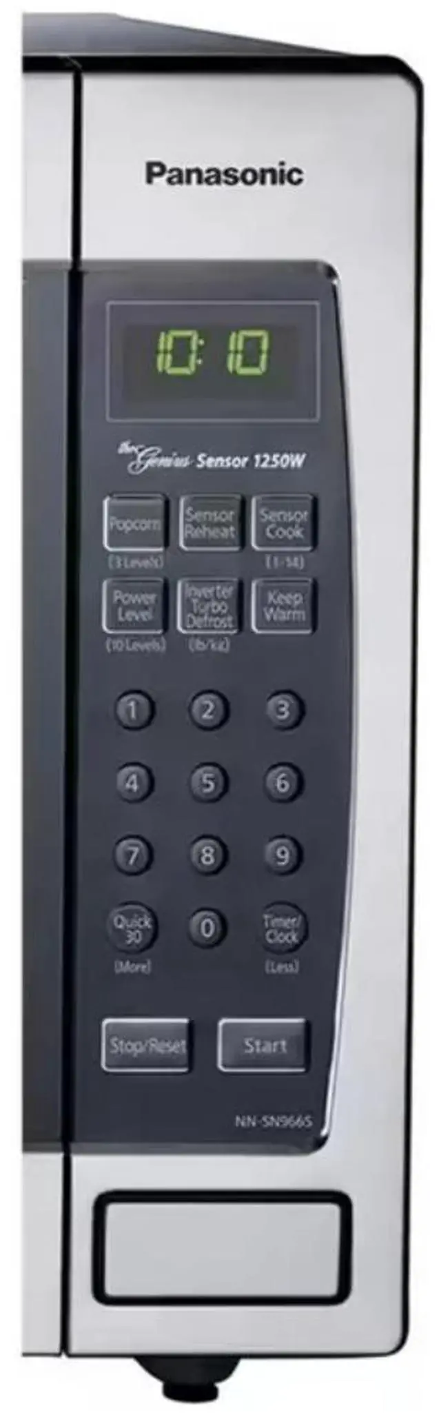 Alt view image 7 of 12 - Panasonic 2.2-cu. ft. 1250W Countertop Microwave with Inverter Technology, Stainless Steel (NN-SN95HS)