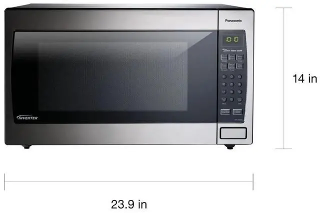 Alt view image 8 of 12 - Panasonic 2.2-cu. ft. 1250W Countertop Microwave with Inverter Technology, Stainless Steel (NN-SN95HS)