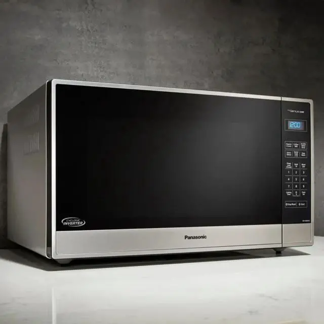 Alt view image 11 of 12 - Panasonic 2.2-cu. ft. 1250W Countertop Microwave with Inverter Technology, Stainless Steel (NN-SN95HS)