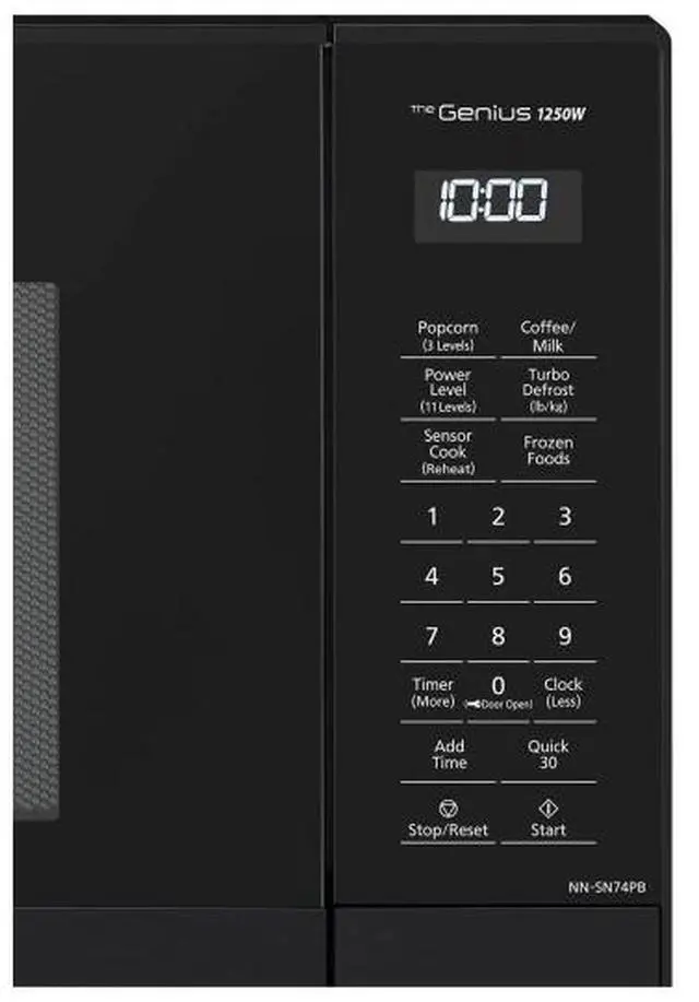 Alt view image 3 of 6 - Panasonic Microwave with Cyclonic Inverter 1.6 Cu. Ft. in Black - NN-SN74PB