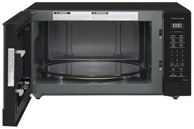 Alt view image 2 of 6 - Panasonic Microwave with Cyclonic Inverter 1.6 Cu. Ft. in Black - NN-SN74PB