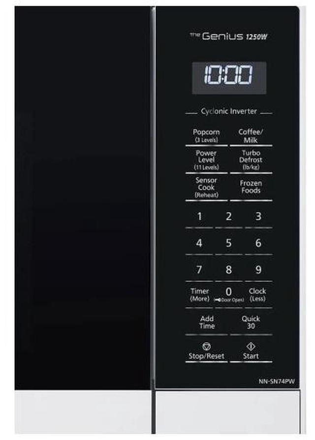 Alt view image 2 of 4 - Panasonic NN-SN74PWH Microwave with Cyclonic Inverter 1.6 Cu. Ft. in White