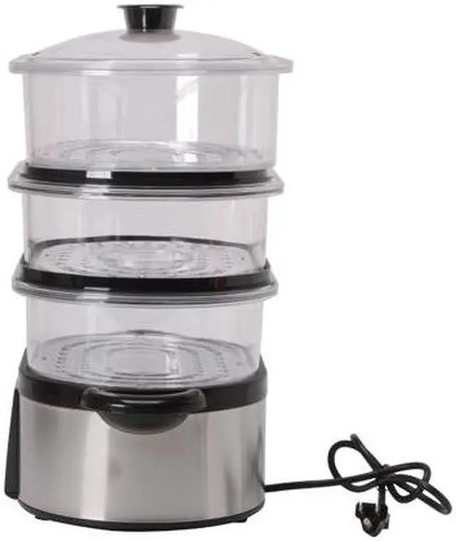Alt view image 3 of 9 - Toastess TVS-347 Silhouette Stainless Steel Food Steamer & Rice Cooker
