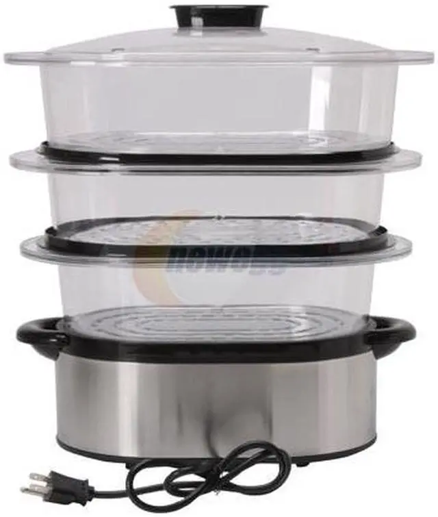 Alt view image 4 of 9 - Toastess TVS-347 Silhouette Stainless Steel Food Steamer & Rice Cooker