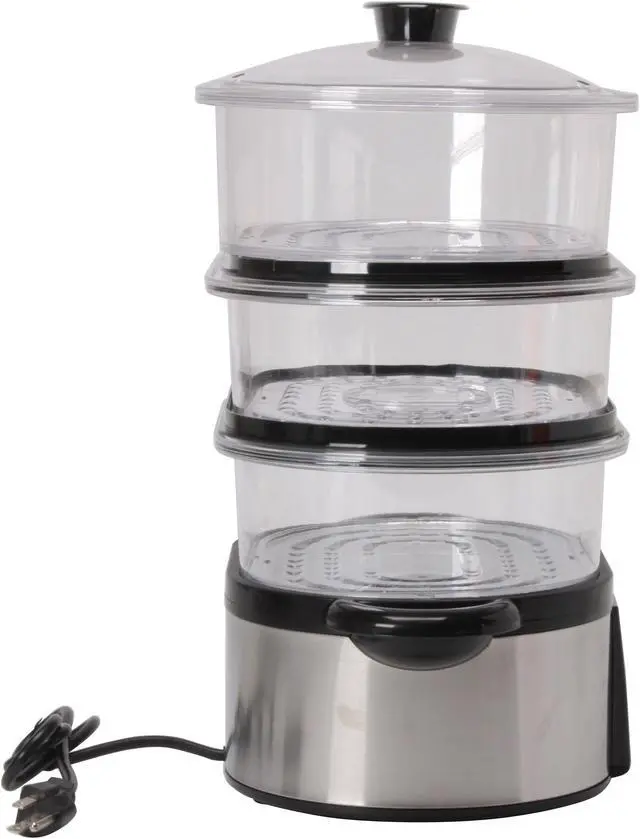 Alt view image 5 of 9 - Toastess TVS-347 Silhouette Stainless Steel Food Steamer & Rice Cooker
