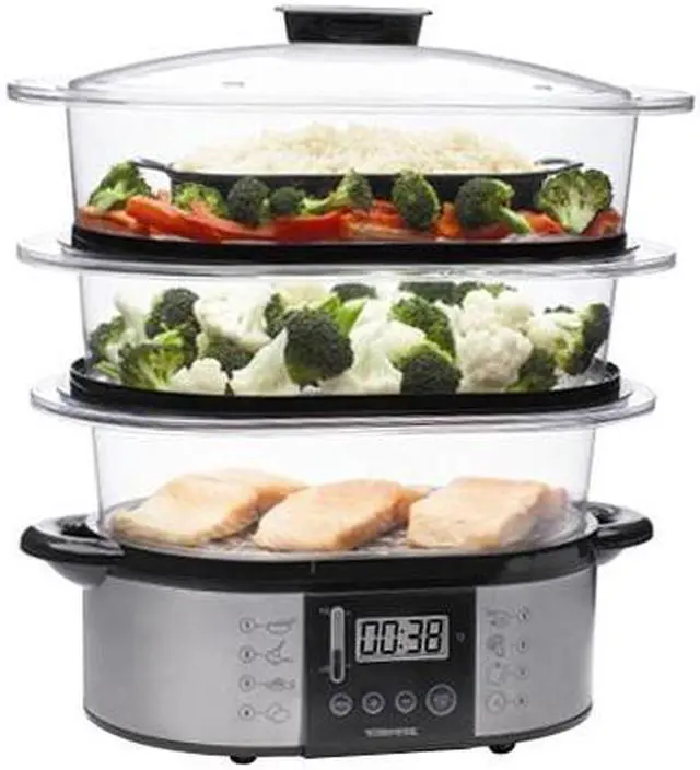 Main image of Toastess TVS-347 Silhouette Stainless Steel Food Steamer & Rice Cooker