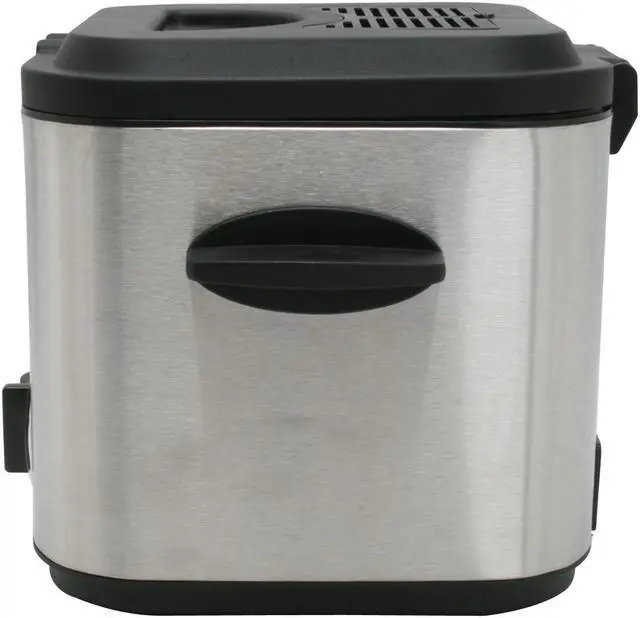 Alt view image 2 of 10 - TOASTESS TDF-361 Silhouette Stainless Steel Compact Deep Fryer