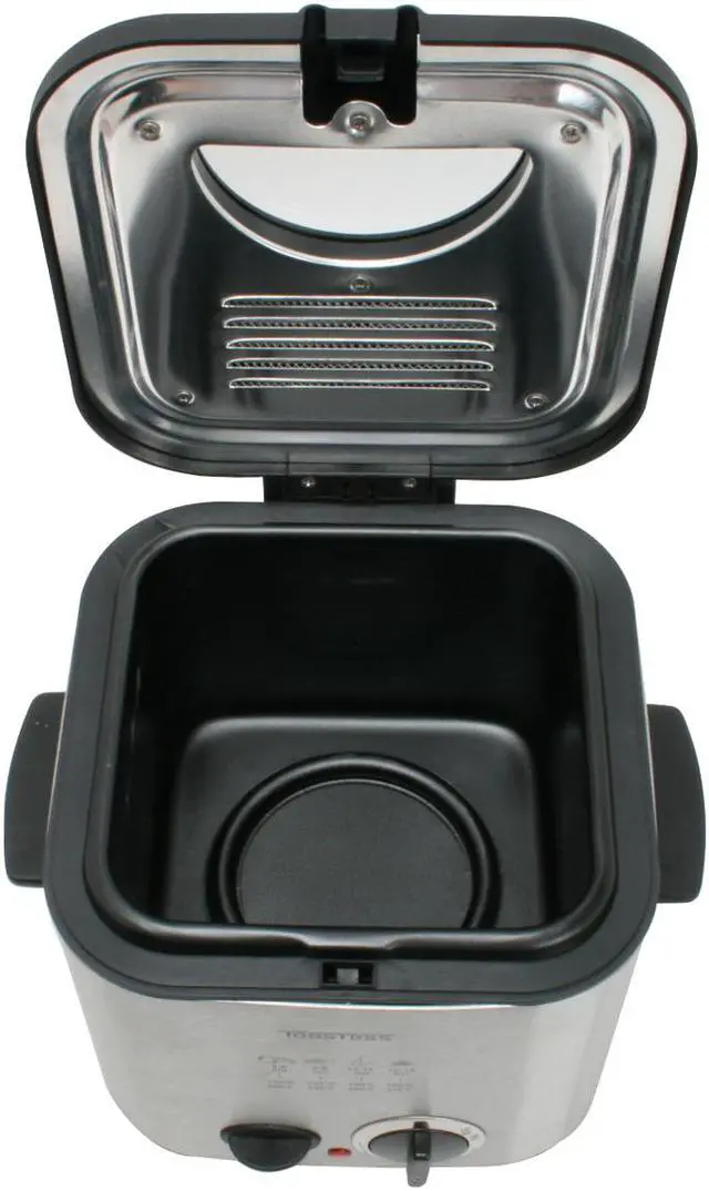 Alt view image 6 of 10 - TOASTESS TDF-361 Silhouette Stainless Steel Compact Deep Fryer