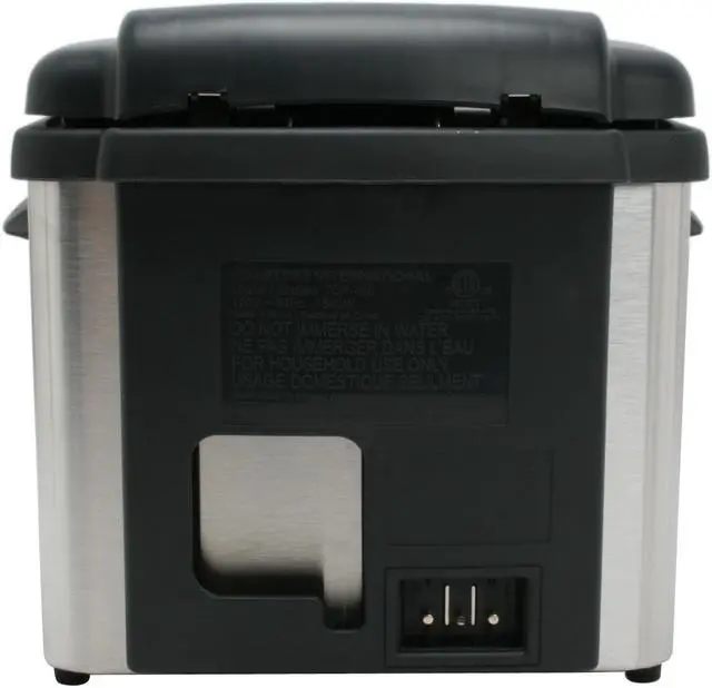 Alt view image 3 of 10 - TOASTESS TDF-400 Silhouette Stainless Steel Easy Clean Deep Fryer