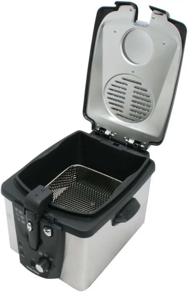 Alt view image 6 of 10 - TOASTESS TDF-400 Silhouette Stainless Steel Easy Clean Deep Fryer