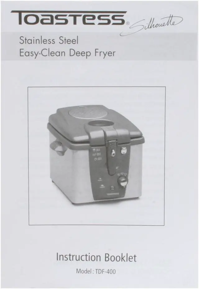 Alt view image 9 of 10 - TOASTESS TDF-400 Silhouette Stainless Steel Easy Clean Deep Fryer