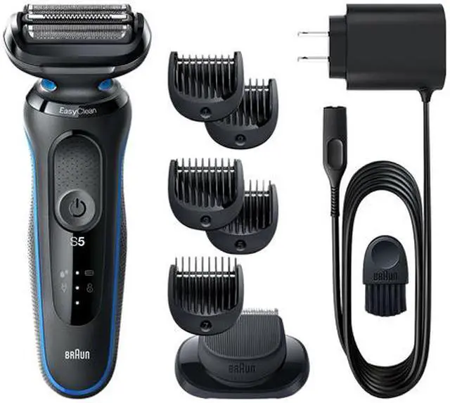 Alt view image 2 of 6 - BRAUN 5020S Series 5 Wet & Dry Shaver with 1 Attachment, Blue