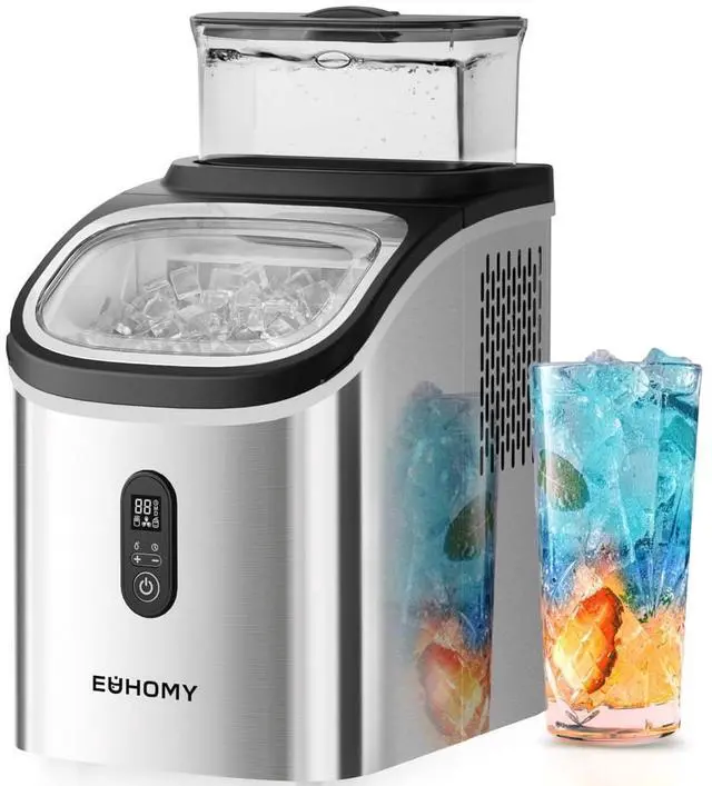 Main image of Euhomy IM005CSI Silver Countertop Portable Cube Ice Maker With External Water Tank