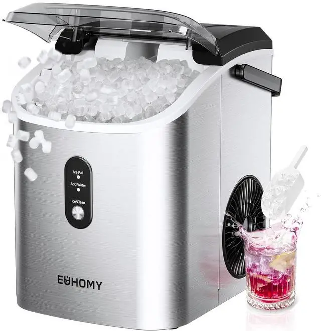 Main image of Euhomy IM002NSI Silver Countertop Portable Nugget Ice Maker