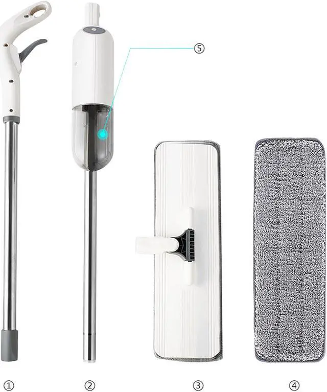 Alt view image 3 of 7 - True & Tidy SPRAY-250 Spray Mop White