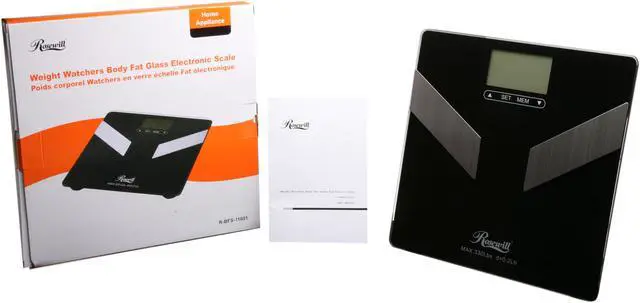 Alt view image 5 of 5 - Rosewill R-BFS-11001 Body Fat Monitor Glass Electronic Scale