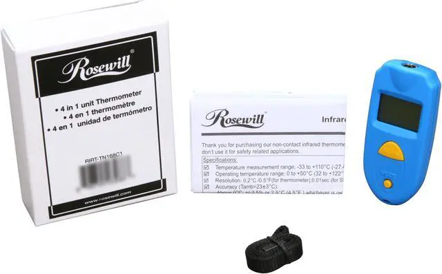 Alt view image 5 of 5 - Rosewill 4 functions Mini Infrared Thermometer RIRT-TN168C1
