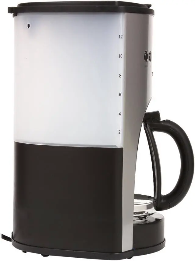 Alt view image 3 of 7 - Rosewill RHCM-11001 Chrome/Black 12-Cup Programmable Coffeemaker